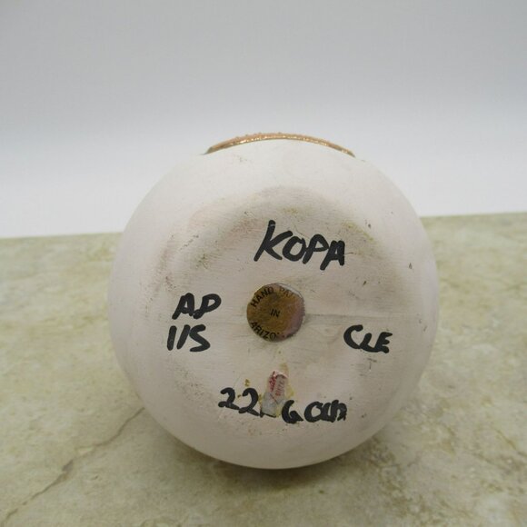 KOPA Vase Native American Pottery Pink Turquoise Blue 22k Gold Mesa Arizona NA - Picture 10 of 11